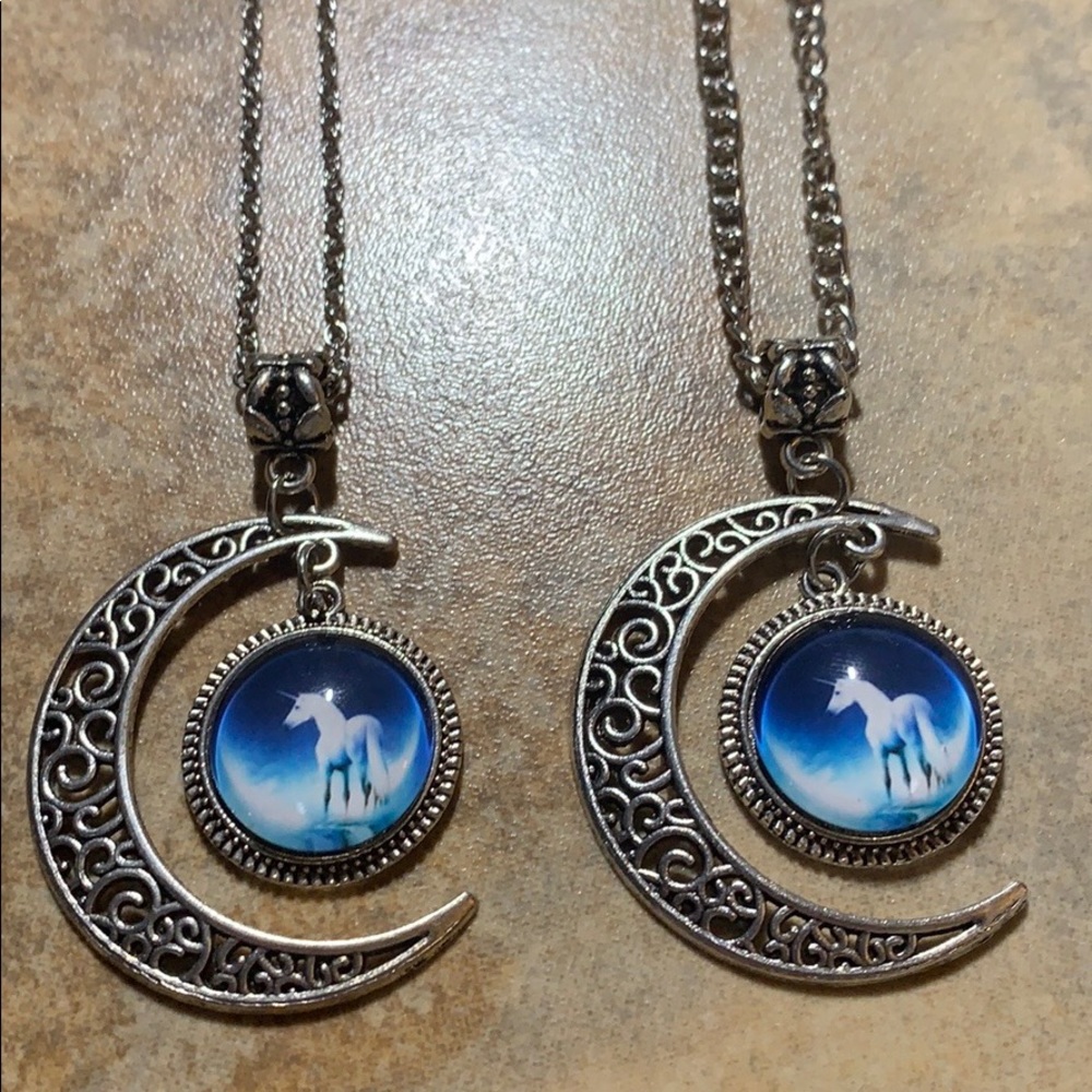 Moon horse necklace